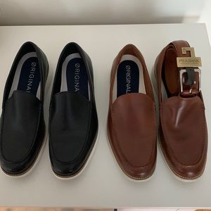 2 Pairs of Cole Haan Loafers (size 11) & New Belt (size 36)